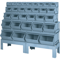 Pre-Engineered Bin Combinations, 1000 lbs. Cap., 68" W x 19-1/2" D x 55 1/4" H, Blue Cantin et fils