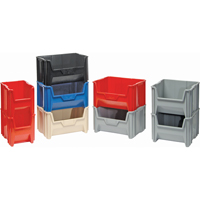 Contenants &agrave; empiler g&eacute;ants, 16,5" la x 17,5" p x 12,5" h, Gris Cantin et fils
