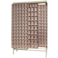 Syst&egrave;me de stockage &agrave; glissi&egrave;re &agrave; bacs basculants autonome, 48" la x 18" p x 77" h, 303 tiroirs Cantin et fils