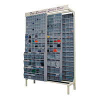 Syst&egrave;me de stockage &agrave; glissi&egrave;re &agrave; bacs basculants autonome, 48" la x 18" p x 77" h, 112 tiroirs Cantin et fils