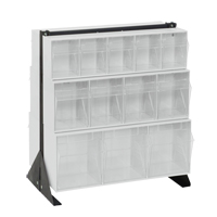 Support pour bacs basculants, 23-5/8" la x 16" p x 28" h, 24 tiroirs Cantin et fils