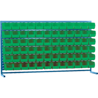 Rayonnage &agrave; persienne avec bacs, 72 bacs, 72" la x 15" p x 40" h Cantin et fils