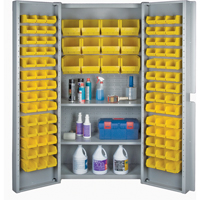 Armoires &agrave; combinaison &agrave; portes creuses a/bacs, 38" la x 24" p x 72" h, Gris Cantin et fils