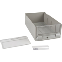 Tiroir de rechange pour armoires de pi&egrave;ces KPC-200, Plastique, 5-3/8" la x 9-13/16" p, 3-3/10" h, Gris Cantin et fils