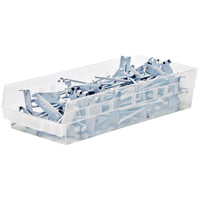 Shelf Bins, 6-5/8" W x 4" H x 23-5/8" D, Clear, 50 lbs. Capacity Cantin et fils