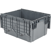 Contenants de distribution Flipak en plastique poly&eacute;thyl&egrave;ne (PE), 27,9" x 20,9" x 15,2", Gris Cantin et fils