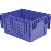 Contenants de distribution Flipak en plastique poly&eacute;thyl&egrave;ne (PE), 27,9" x 20,9" x 15,2", Bleu Cantin et fils