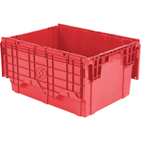 Contenants de distribution Flipak en plastique poly&eacute;thyl&egrave;ne (PE), 27,9" x 20,9" x 15,2", Rouge Cantin et fils