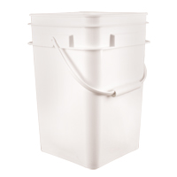 Seau carr&eacute;, Plastique, 4,25 gal. Cantin et fils