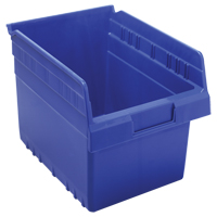 Store-Max Shelf Bins, 8-3/8" W x 8" H x 11-5/8" D, Blue, 44 lbs. Capacity Cantin et fils
