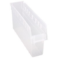 Store-Max Shelf Bins, 4-3/8" W x 8" H x 17-7/8" D, Clear, 56 lbs. Capacity Cantin et fils