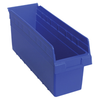 Store-Max Shelf Bins, 6-5/8" W x 8" H x 17-7/8" D, Blue, 56 lbs. Capacity Cantin et fils
