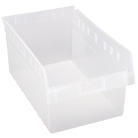 Store-Max Shelf Bins, 11-1/8" W x 8" H x 17-7/8" D, Clear, 56 lbs. Capacity Cantin et fils
