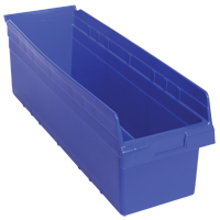 Store-Max Shelf Bins, 8-3/8" W x 8" H x 23-5/8" D, Blue, 68 lbs. Capacity Cantin et fils