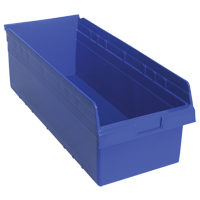 Store-Max Shelf Bins, 11-1/8" W x 8" H x 23-5/8" D, Blue, 68 lbs. Capacity Cantin et fils