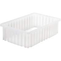 Divider Box&reg; Container, Plastic, 16.5" W x 10.875" D x 5" H, Grey Cantin et fils
