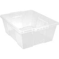 Contenant avec loquets en plastique,  la x 21" p x 7,75" h, Transparent Cantin et fils