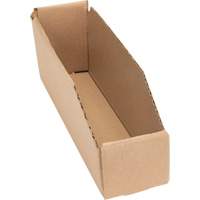 Boîtes profondes en carton ondul&eacute;, 2-7/8" la x 11-1/4" p x 4-1/2" h, Beige Cantin et fils
