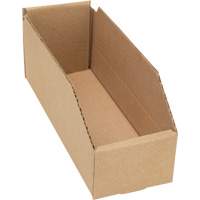 Boîtes profondes en carton ondul&eacute;, 3-3/4" la x 11-1/4" p x 4-1/2" h, Beige Cantin et fils