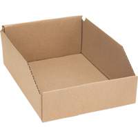 Boîtes profondes en carton ondul&eacute;, 8-3/4" la x 11-1/4" p x 4-1/2" h, Beige Cantin et fils