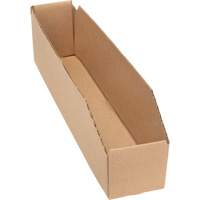 Boîtes profondes en carton ondul&eacute;, 1-7/8" la x 17-1/8" p x 4-1/2" h, Beige Cantin et fils