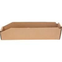 Boîtes profondes en carton ondul&eacute;, 1-7/8" la x 17-1/8" p x 4-1/2" h, Beige Cantin et fils