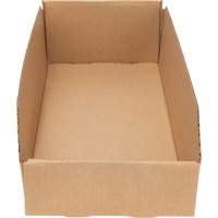 Boîtes profondes en carton ondul&eacute;, 7-3/4" la x 17-1/4" p x 4-1/2" h, Beige Cantin et fils