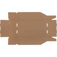 Boîtes profondes en carton ondul&eacute;, 9-3/4" la x 17-1/4" p x 4-1/2" h, Beige Cantin et fils
