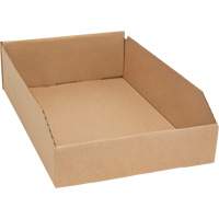 Boîtes profondes en carton ondul&eacute;, 11-3/4" la x 17-1/4" p x 4-1/2" h, Beige Cantin et fils
