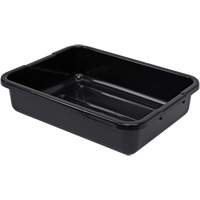 Bac d'entreposage tout usage &agrave; fond rainur&eacute;, 5" ha x 15" p x 21" lo, Plastique, Noir Cantin et fils