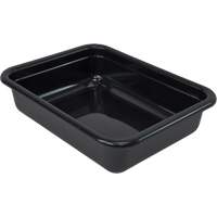 All-Purpose Flat-Bottom Storage Tub, 5" H x 17" D x 22" L, Plastic, Black Cantin et fils