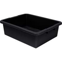 All-Purpose Ribbed-Bottom Storage Tub, 7" H x 17" D x 22" L, Plastic, Black Cantin et fils