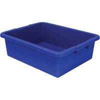 All-Purpose Ribbed-Bottom Storage Tub, 7" H x 17" D x 22" L, Plastic, Blue Cantin et fils