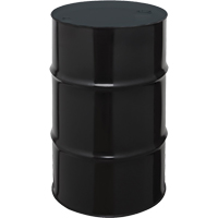 Barils en acier, 55 gal. US (45 gal. imp.), Non doubl&eacute;, Noir, Dessus ferm&eacute;, 1A1/X1.8/300, Calibre 20 Cantin et fils