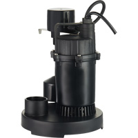 Pompe de puisard submersible thermoplastique, 2560 gal./h, 115 V, 4,6 A, 1/3 CV Cantin et fils
