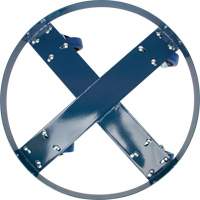 Drum Dolly, Steel, 1400 lbs. Capacity, 24" Diameter, Blue Elastic Casters Cantin et fils
