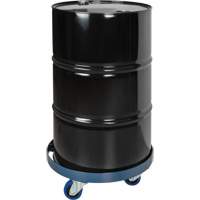Drum Dolly, Steel, 1400 lbs. Capacity, 24" Diameter, Blue Elastic Casters Cantin et fils