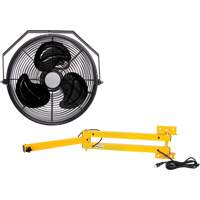 Industrial Workstation Fan Kit with Double Locking Arm, Industrial, 3 Speed, 12" Diameter Cantin et fils