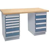 &eacute;tabli pr&eacute;conçu, Deux tiroirs, Cap 2500 lb, 72" la x 36" p, 34" h Cantin et fils