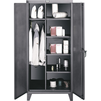 Wardrobe/Storage Cabinets, Steel, 36" W x 24" D x 72" H, Grey Cantin et fils