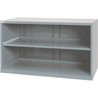 Shelf Cabinets, Steel, 33-1/2" H x 56-1/2" W x 28-1/2" D, Light Grey Cantin et fils