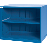 Shelf Cabinets, Steel, 33-1/2" H x 40-1/4" W x 22-1/2" D, Bright blue Cantin et fils