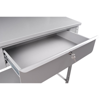 Pupitre d'atelier ouvert, 34-1/2" la x 30" p x 53" h, Gris Cantin et fils