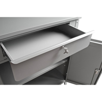 Pupitre d'atelier de style armoire, 34-1/2" la x 30" p x 53" h, Gris Cantin et fils
