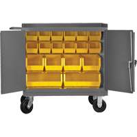 Mobile Workbench Cabinet with Bins, Steel Surface Cantin et fils