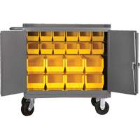 Mobile Workbench Cabinet with Bins, Steel Surface Cantin et fils