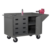 Mobile Workbench Cabinet, Steel Surface Cantin et fils