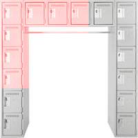 Assembled Archettes Clean Line Economy Lockers, 16 -tier, Bank of 3, 18" x 72" x 12", Steel Cantin et fils