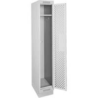 Clean Line Lockers, 12" x 18" x 76", Steel, Grey, Rivet (Assembled), Perforated Cantin et fils