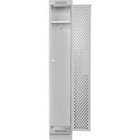 Clean Line Lockers, 12" x 18" x 76", Steel, Grey, Rivet (Assembled), Perforated Cantin et fils